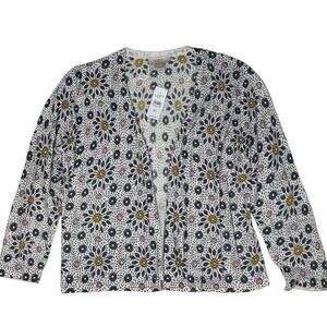 Loft Outlet Open Front Spring Print Sweater - NWT Size M